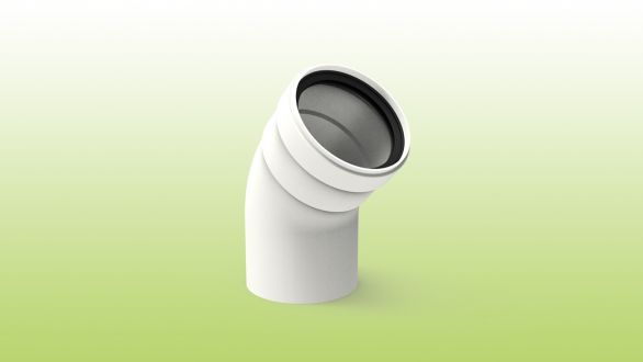 [8-45MH5] CODO Ø80 A 45° M/H PP
