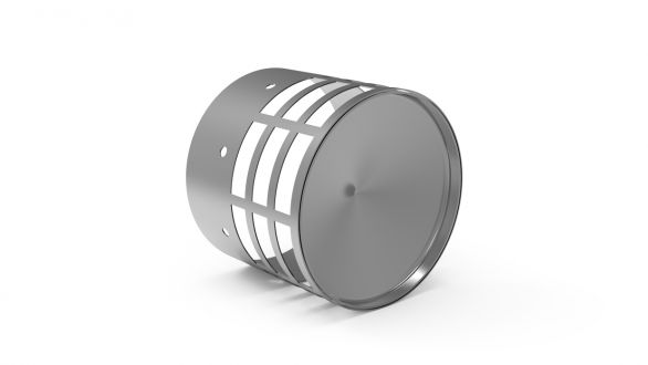 [8DFH4] DEFLECTOR HORIZONTAL Ø80 EVACUACIÓN INOX
