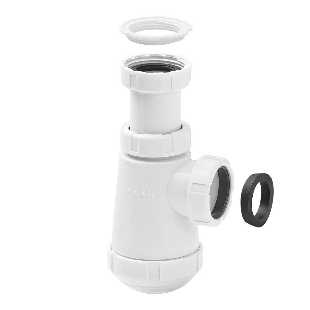 [50045] SIFÓN BOTELLA PLUS RACOR/EXTENSIBLE T-4+ 1½" × 1½" × Ø40/32 mm