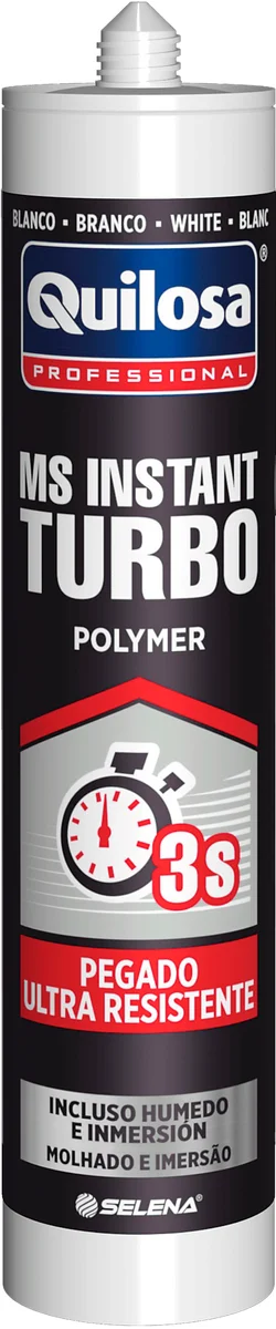 [55180] SILICONA POLÍMERO MS INSTANT TURBO SELLAPEGA BLANCO 300 ML – QUILOSA